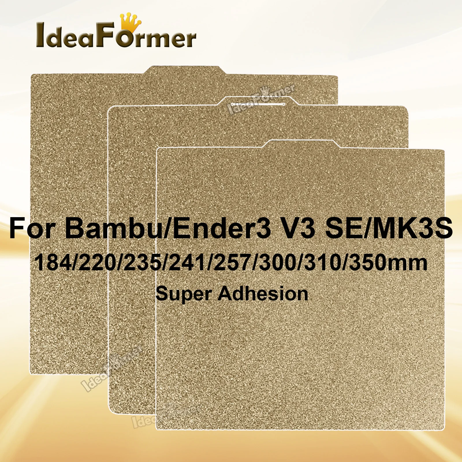 

220/235/310/350mm Double-sided PEI Build Plate Removal Textured PEI Magnetic Plate Ender 3 V3 Se Bed Spring Steel Sheet heatbed