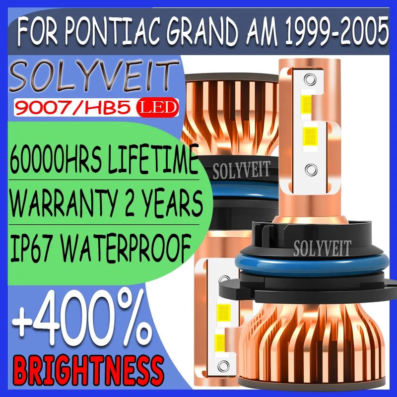 

Enhanced Night Vision Dustproof & Waterproof high low beam Headlight LED For PONTIAC Grand Am 1999 2000 2001 2002 2003 2004 2005