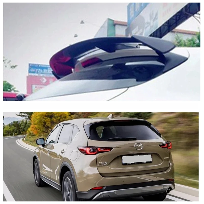 

ABS Plastic Car Roof Spoiler Rear Tail Lip Wing Car Hatchback Universal For Mazda CX-5 2022 CX5 Car Wing