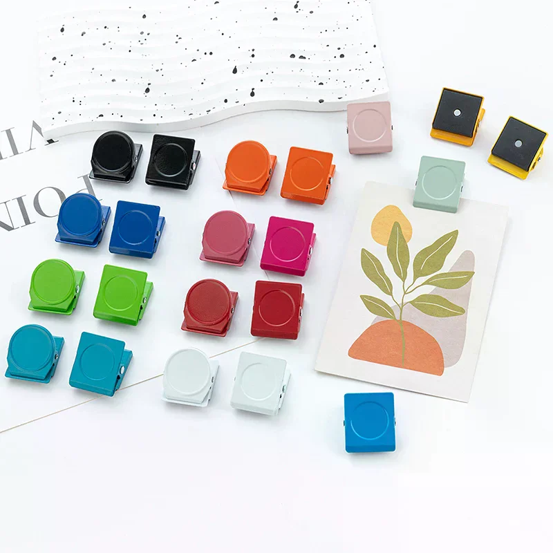 Mini Colored Magnetic Fridge Clips Round Magnet Photo Memo Holder Refrigerator Clip Home Office Supplies
