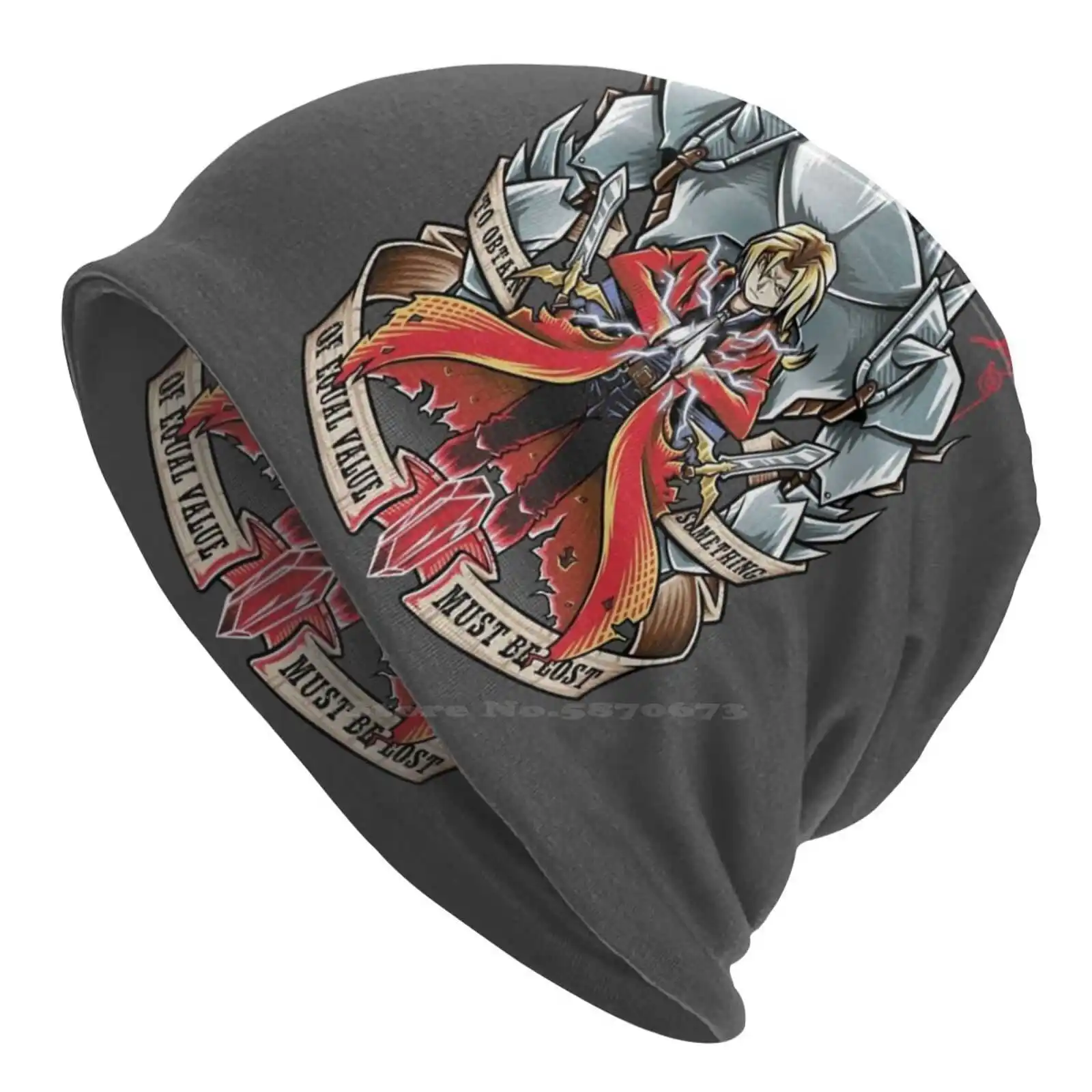 Brotherhood-Fullmetal Alchemist Knitted Hat Warm Beanie Outdoor Caps Fma Fullmetal Alchemist Anime Manga Tv Show Series