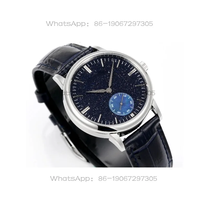 Starry sky blue sandstone dial small second dial watch men's light luxury mechanical watch