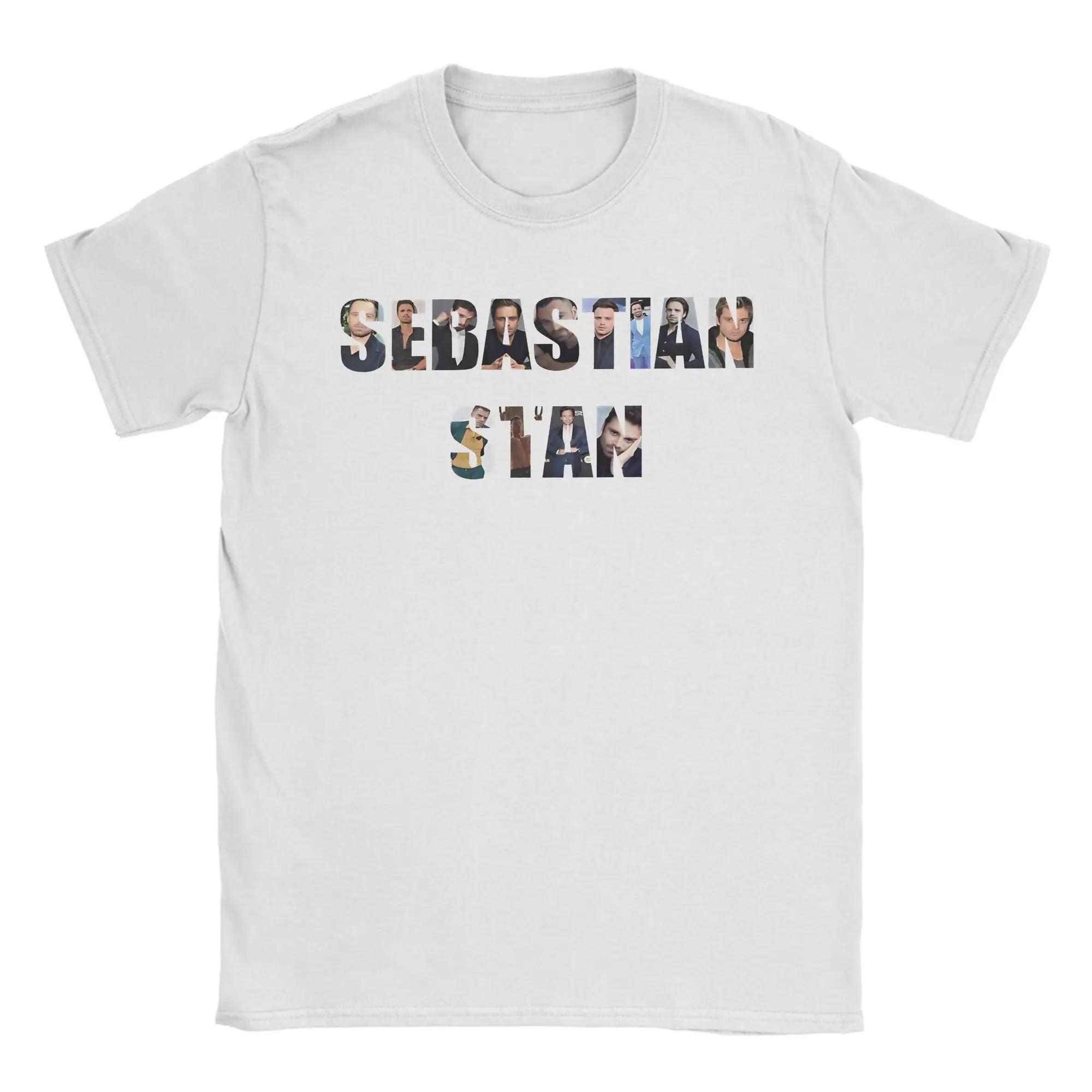 Camiseta de calle para hombre, camisetas Hipster con nombre de Sebastian Stan, Camiseta de algodón para hombre, ropa estética barata de manga corta