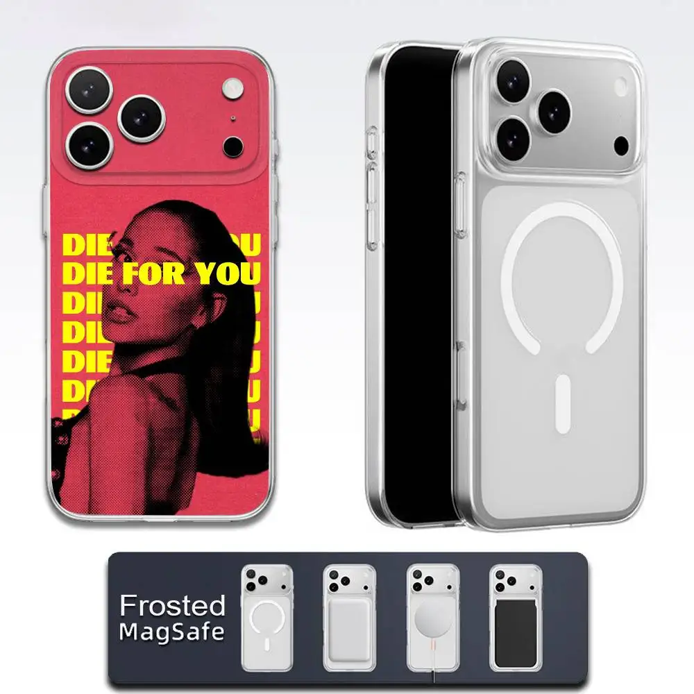A-Ariana g-grande coque de téléphone soleil éternel pour iPhone 17,16,15,14,13,12,11,Pro,Max,Plus,E,Air,Mini Magsafe Transparent
