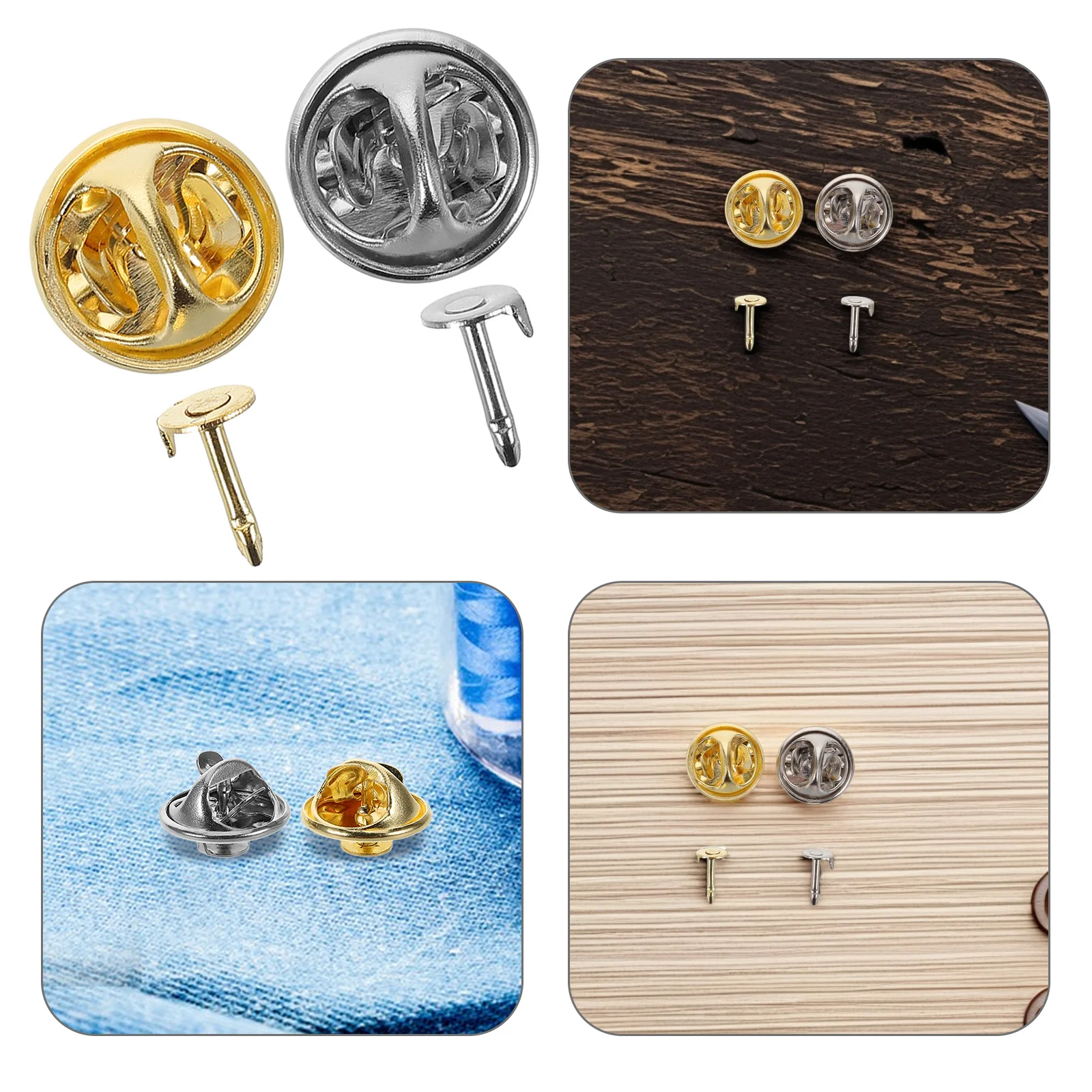 

80 set Butterfly Clutch Pins For Men Metal Adjustable Hat Circumference Party Travel Outdoor Sports Jewelry Badges Pin Tacks