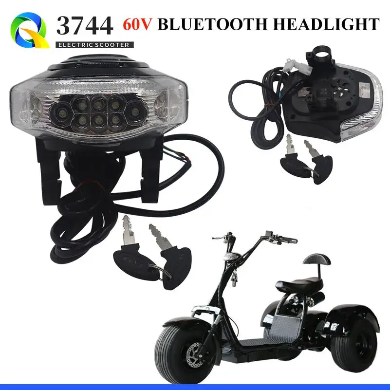 

60V Bluetooth Headlights LCD Instrument Dashboard for Citycoco Niu Electric Scooter Parts
