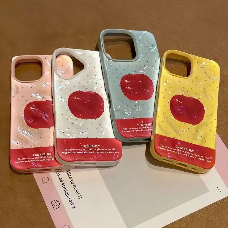 Red Polka Dots Case For IPhone 16 15 Plus 12 13 11 17 Pro Max Lovely Cover For Iphone 16 15 14 Plus Case Cover Funda Bumber