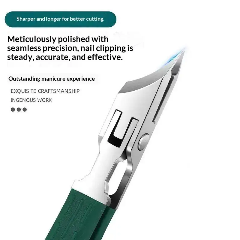 Professional 25 Degree Anti-Splash Slant Edge Nail Clipper Eagle Beak Oblique Toe Nail Trimmers for Ingrown Toenail Care