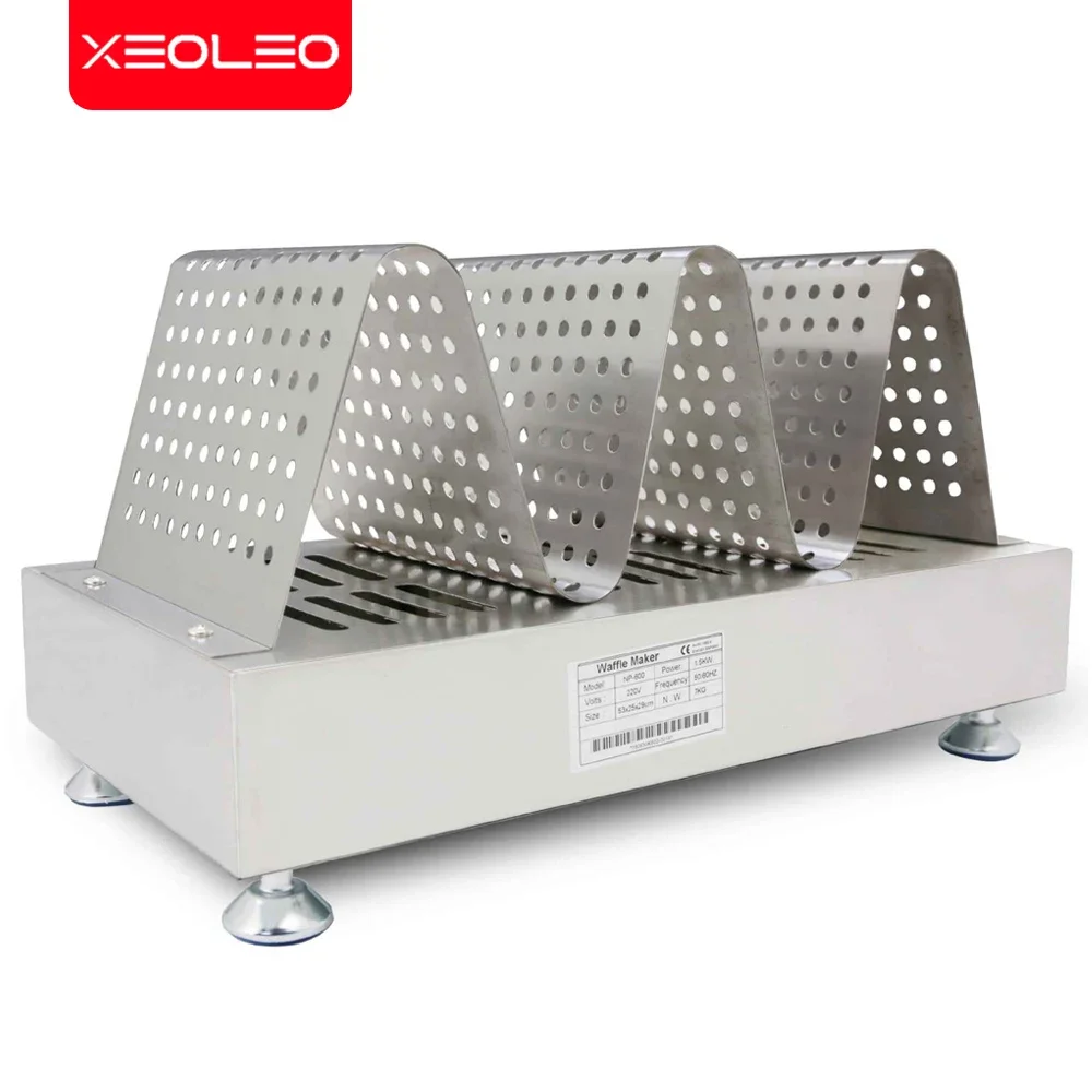 XEOLEO 1600W Hongkong Eggs bubble Waffle Maker Keep Warm Shelf Commercial Egg puff Fresh-keeping Plate