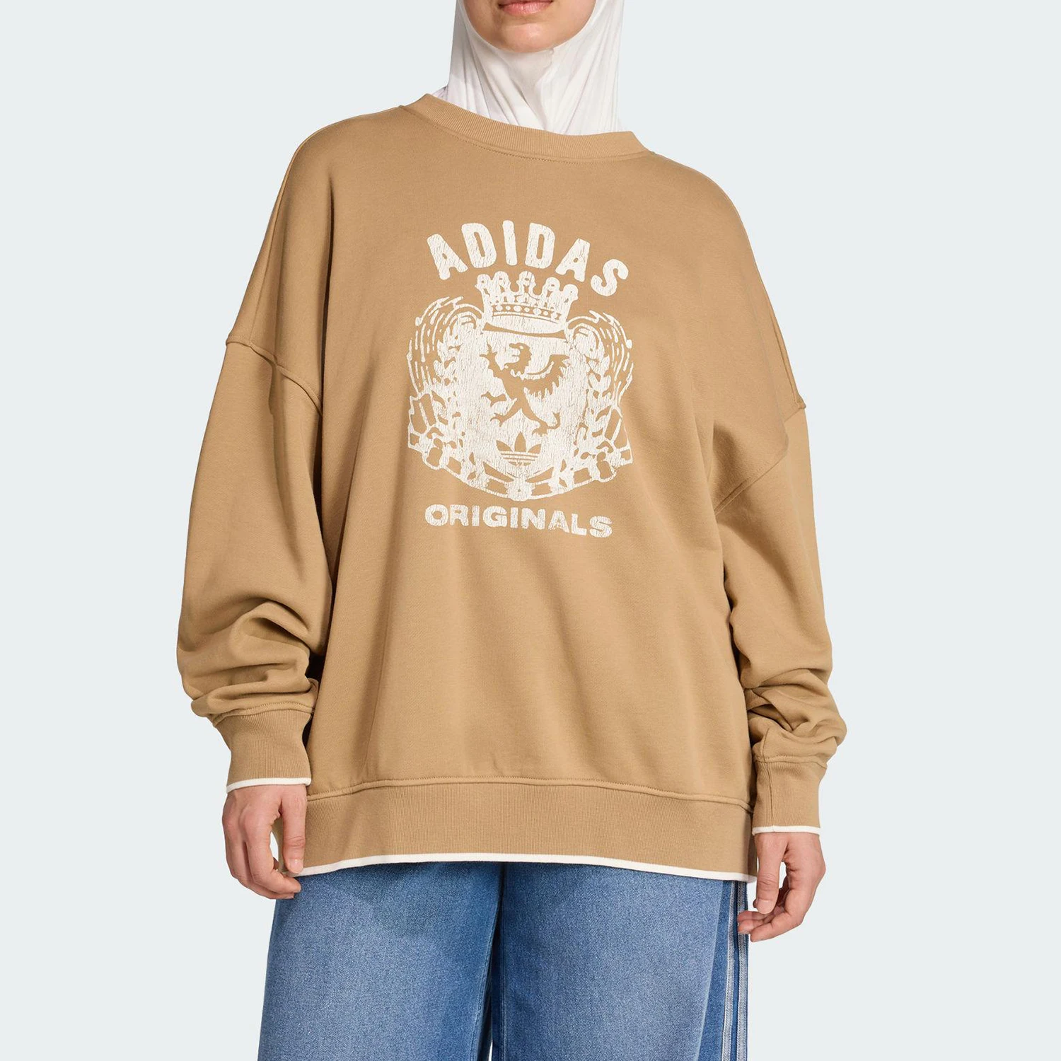 

Оригинальная женская модная толстовка Adidas Trefoil с мягкой ретро-печатью JW6049