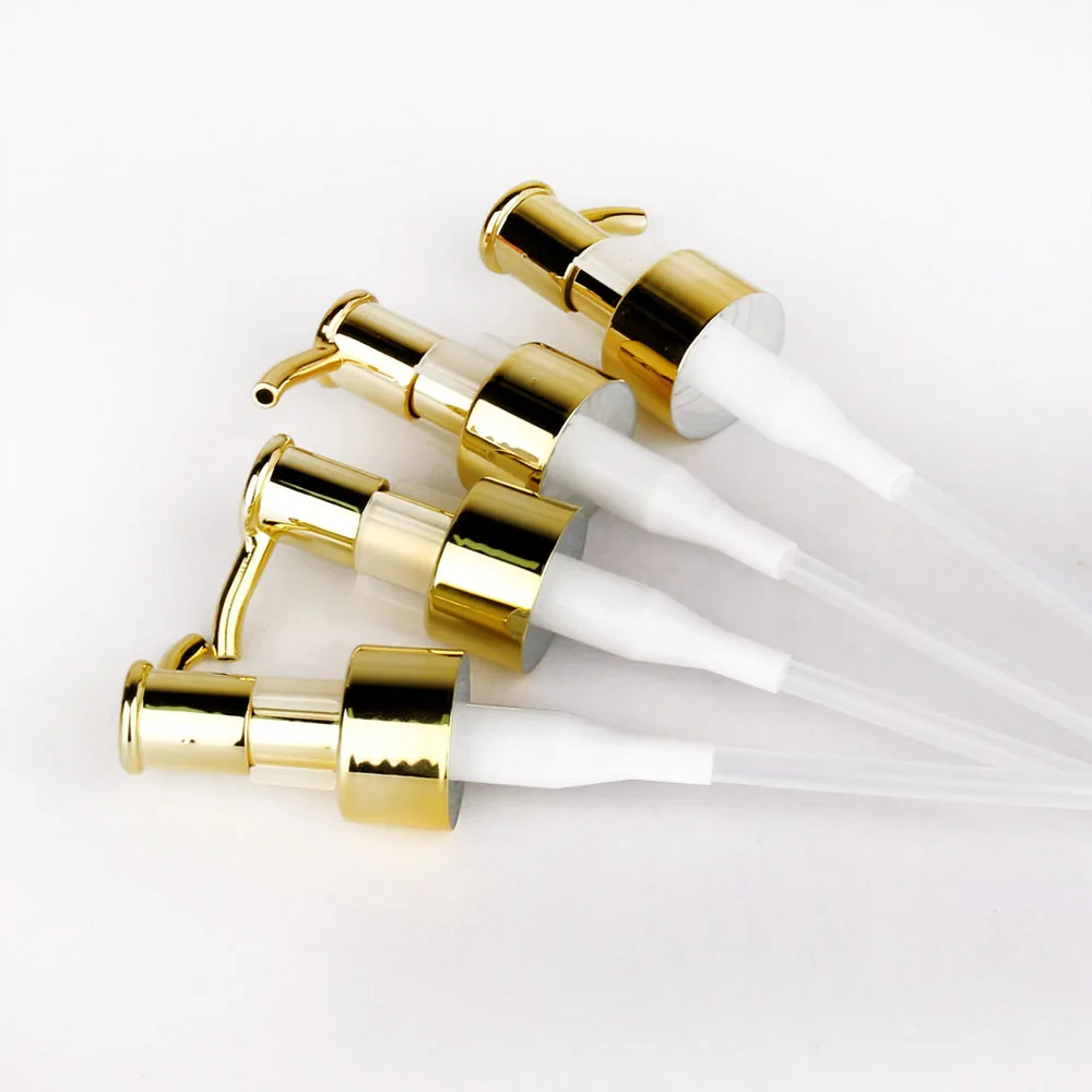 

100pcs 24mm Gold Cosmetic Lotion Pump, High Quality Plastic Emulsion Nozzle, 24/410 DIY Common Lotion Pump