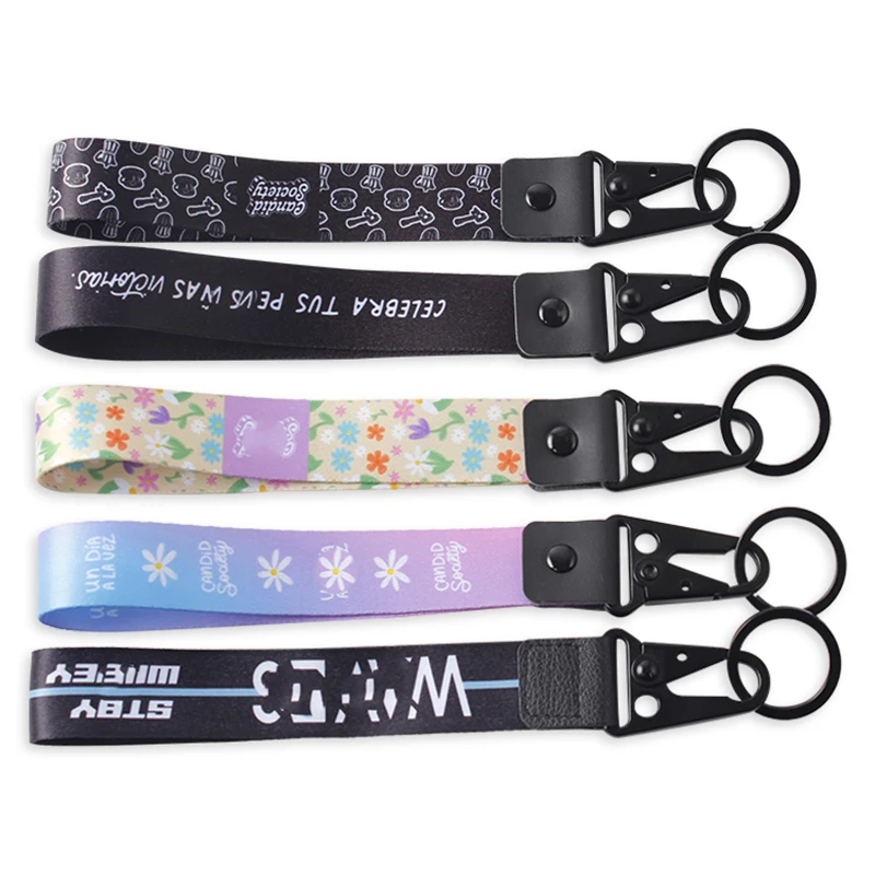 Custom Satin Woven Breakaway Sublimation Keychain Lanyards with Logo Custom Polyester Lanyard