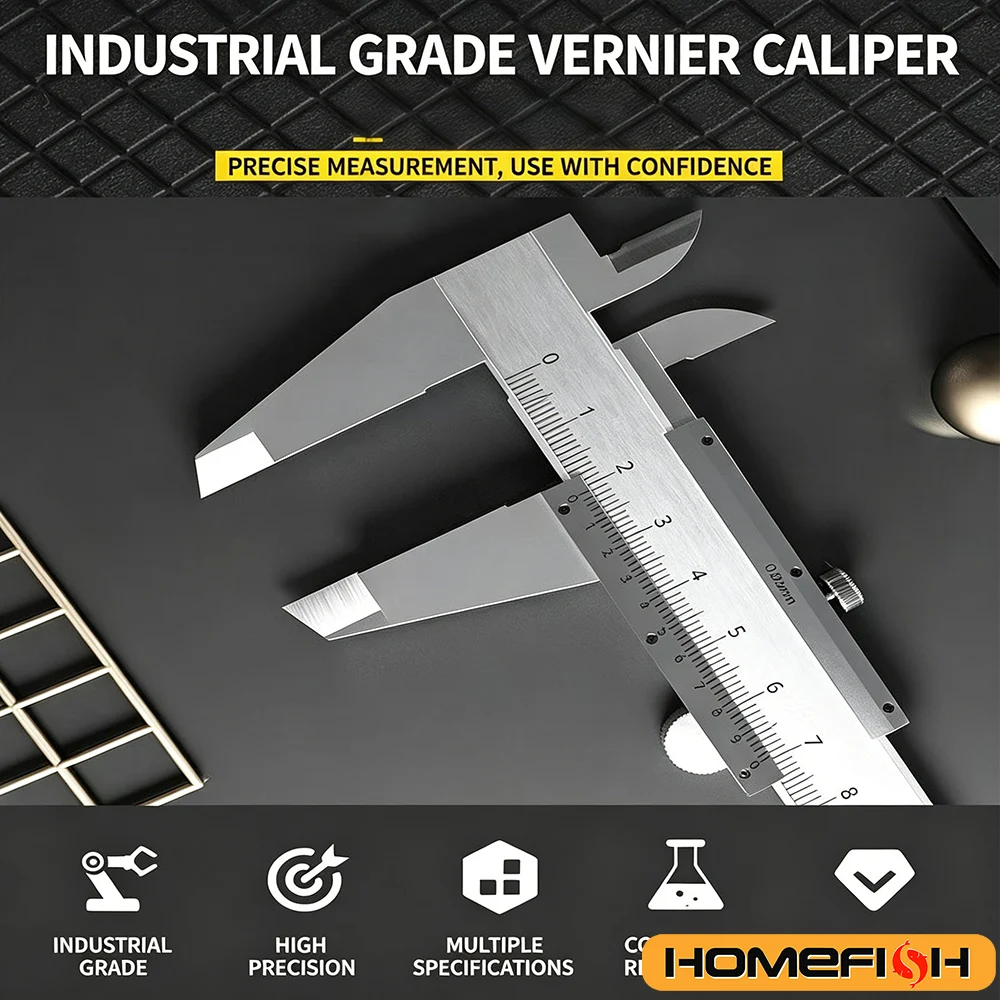 Professional Industrial Vernier Caliper Carbon Steel Precision Measurement Four Use Metric Precision Measuring Tool