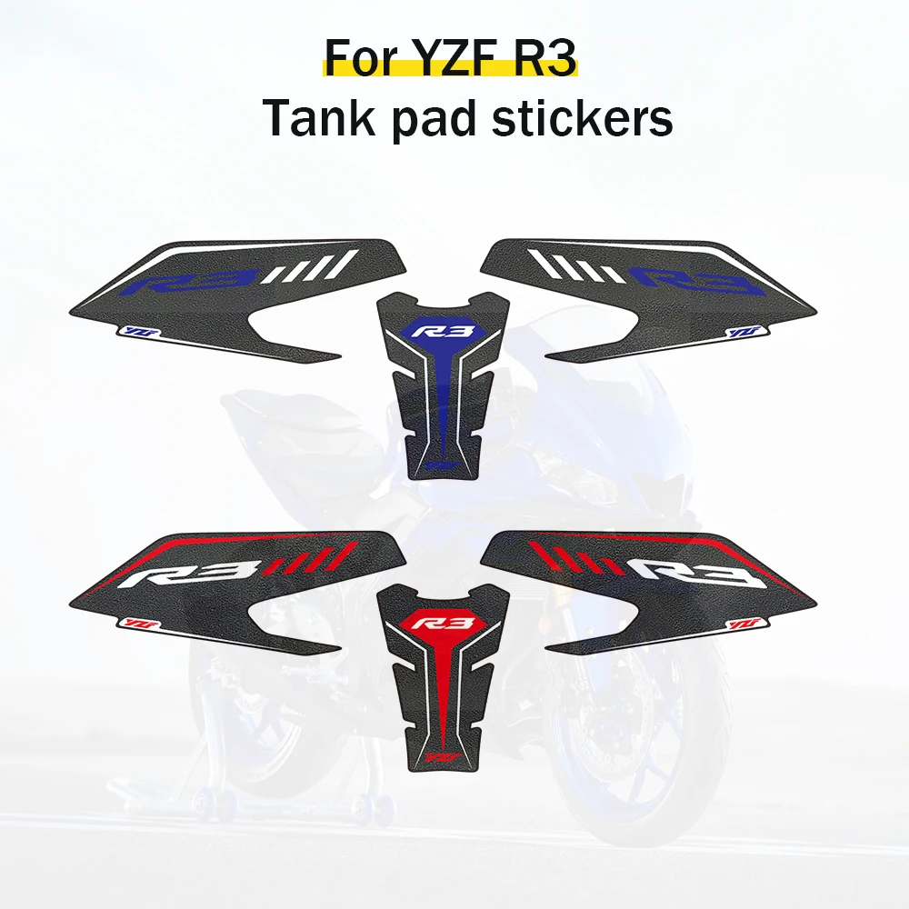 

New Motorcycle Non-slip Side Stickers Waterproof Pad 3D Epoxy Resin Sticker For Yamaha YZF R3 YZF-R3 2019-2024