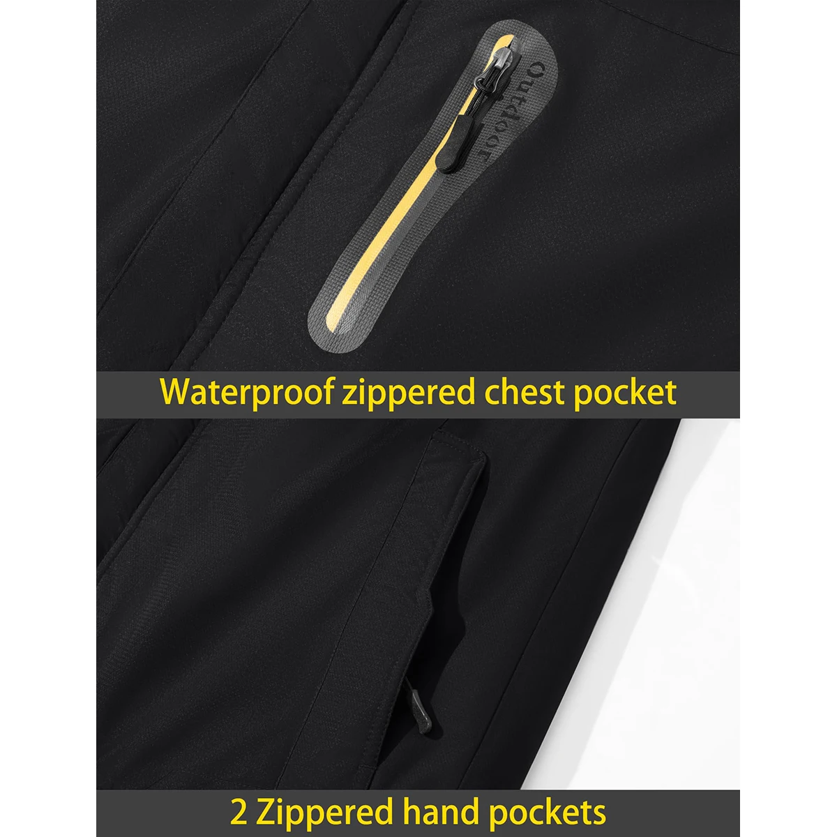 TACVASEN Wasserdichte Herren-Skijacke, Fleece-Futter, Wärmeparka, Winter, Schnee, Arbeiten im Freien, Kapuzenmantel, Regenschale, Windjacke – Detail 18