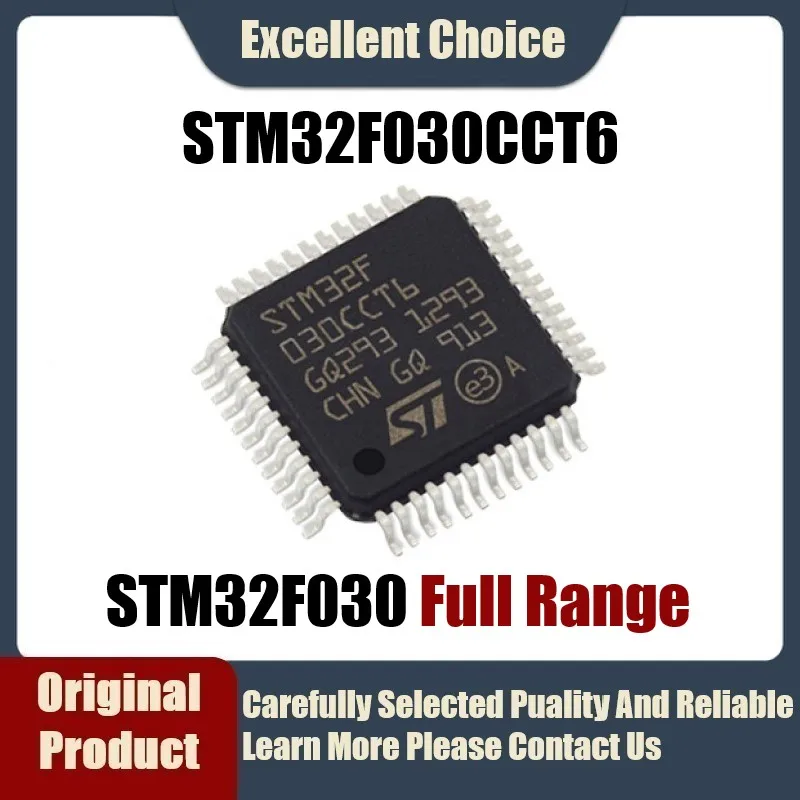 5-10Pcs/Lot Original Genuine SMD STM32F030CCT6 STM32F 030CCT6 Package LQFP-48 48MHz 256KB Microcontroller MCU