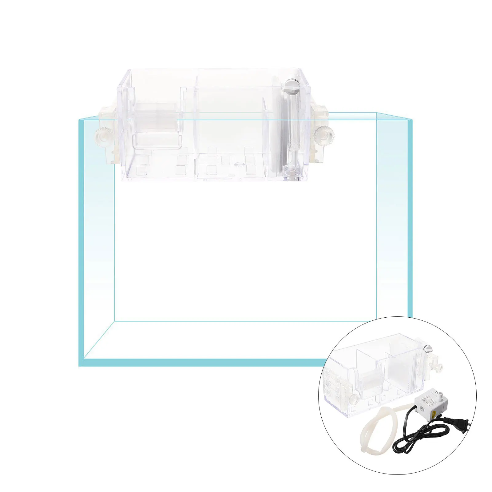 

1Set Fish Tank Filter Box Acrylic Aquarium Filtration Box Water Purification Oxygen Pump Fish Tank Filter Tool