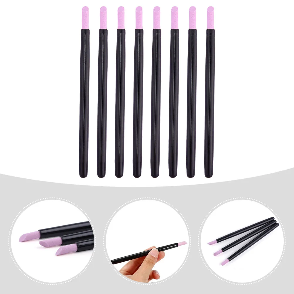 8 Pcs Nail Quartz Pen Dead Skin Remover File Cuticle for Polishing Manicure Beauty Device Pushers Polished Engraving