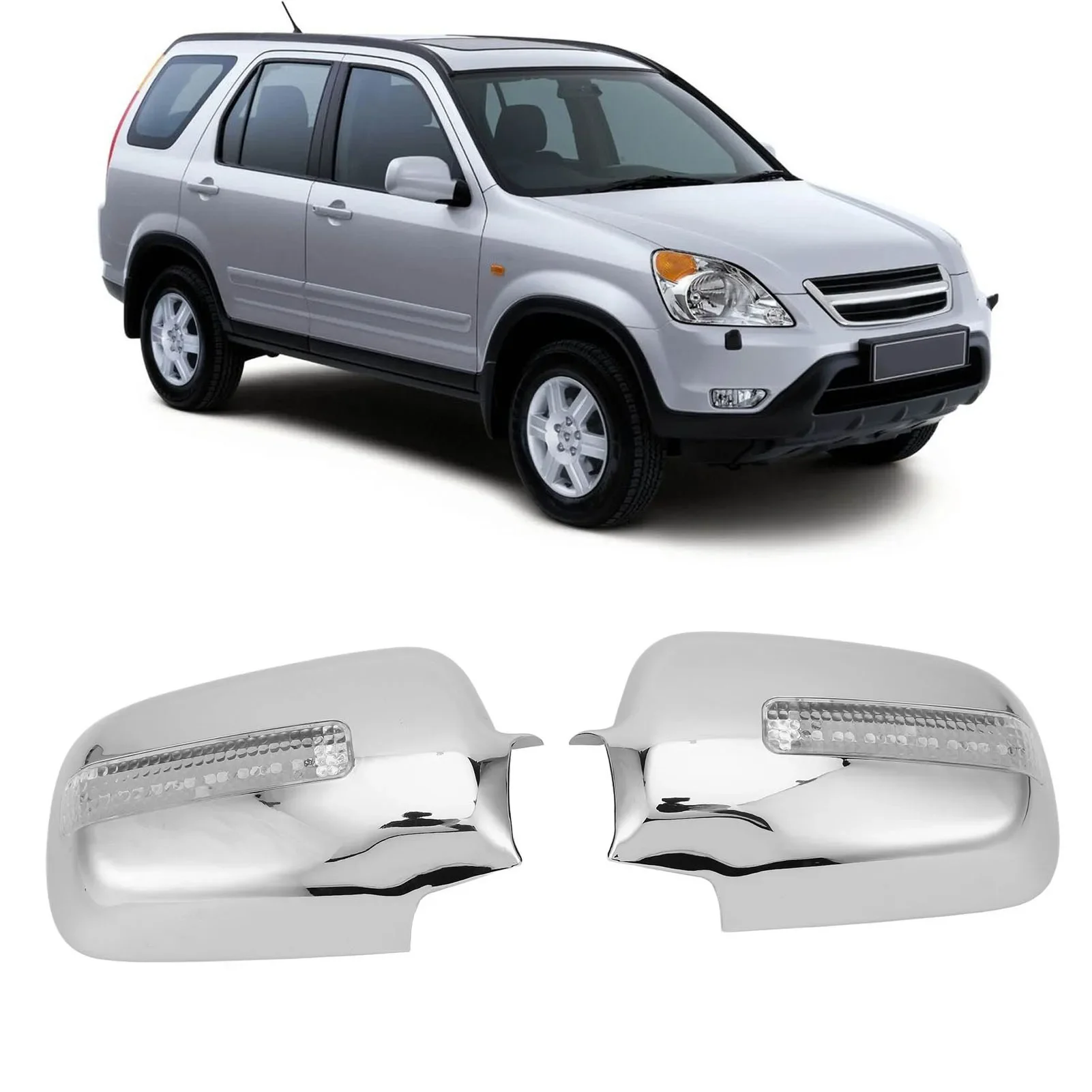 

1 пара хромированных АБС-пластиков с искусственной планкой, оболочка для боковой отделки автомобиля для Honda RD4 RD9 светодиодный CRV 2002-2006