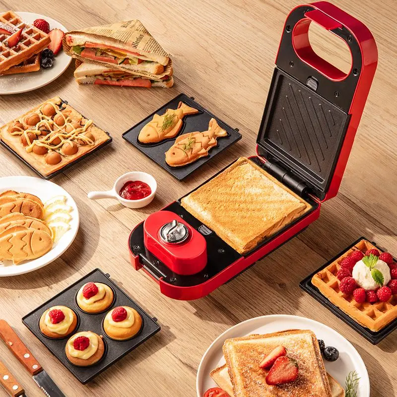 Sandwich maker multifunctional timed breakfast machine bread machine jittery net red light food machine waffle toast pressure