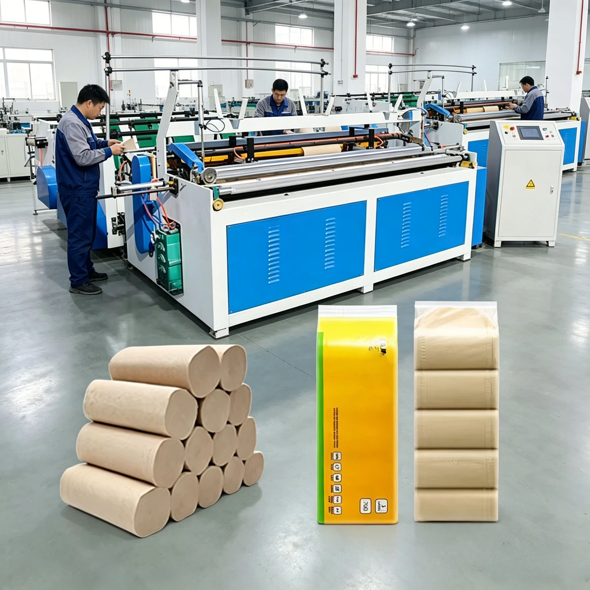 Full Automatic Toilet Tissue Paper Making Machine Toilet Paper Rewinding Machine Toilet Paper Roll Making Machine customized