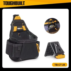 ToughBuilt TB-CT-25 Bolsa multiusos para cinta métrica, bolsillos y bucles, organizador multiherramientas, bolsa de almacenamiento portátil para cinturón