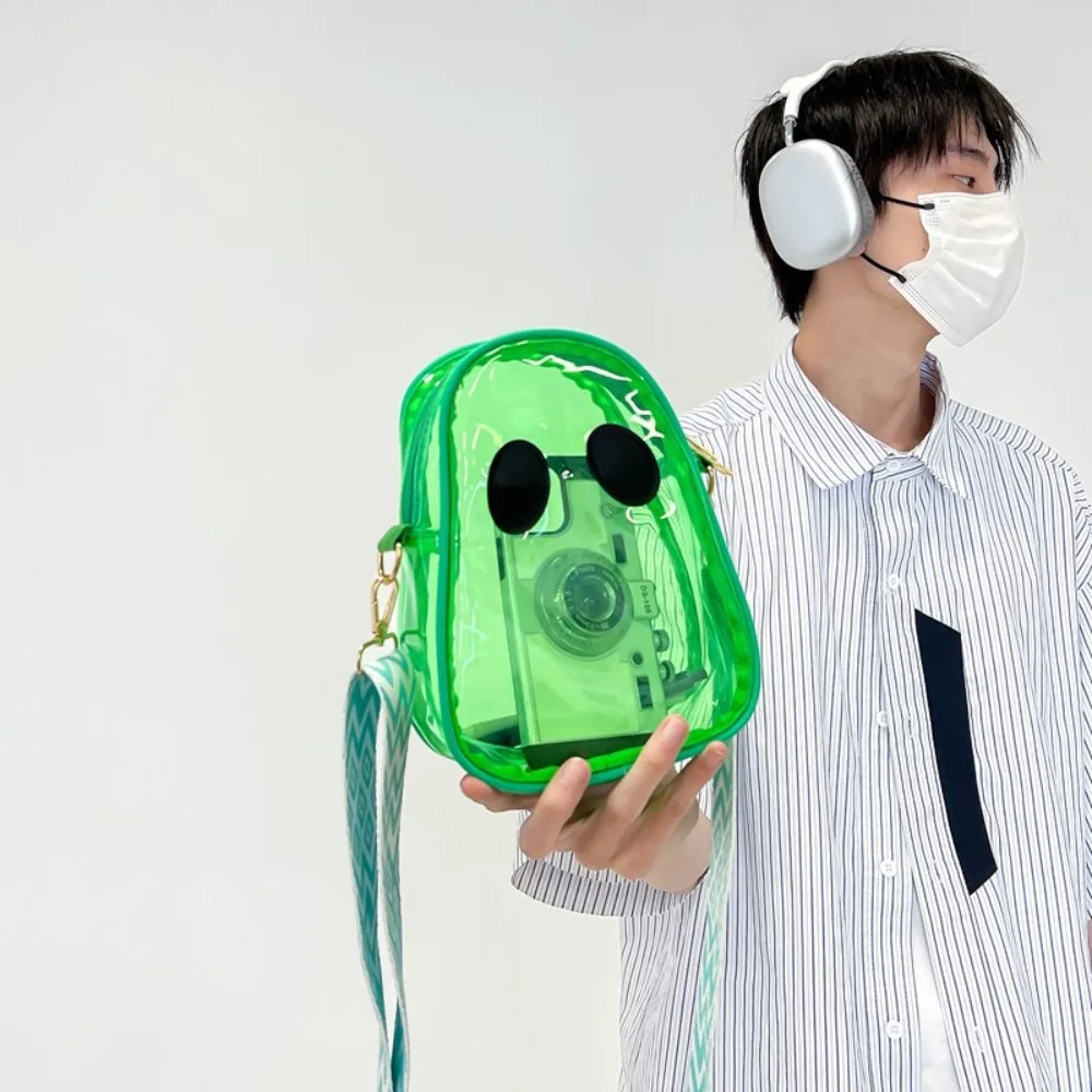 

Модная сумка через плечо из ПВХ с призраком ярких цветов, прозрачная сумка через плечо на Хэллоуин, корейский стиль, кошелек для монет, сумка для мобильного телефона, уличная