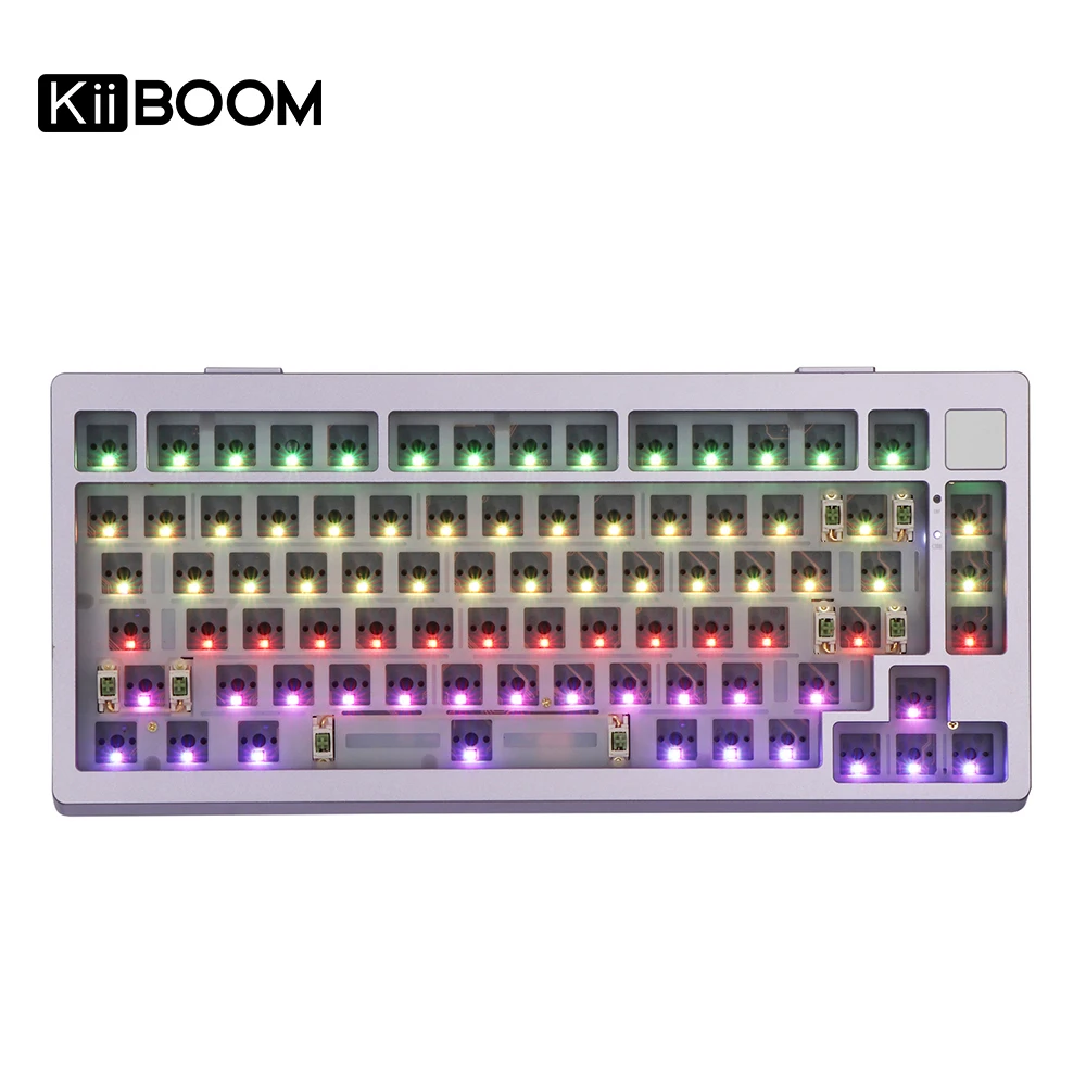 KiiBOOM Moonshadow 81 Kit Aluminum VIA/QMK USB-C Wired Hot-swappable Mechanical Keyboard Barebones Kit NKRO  South-facing RGB