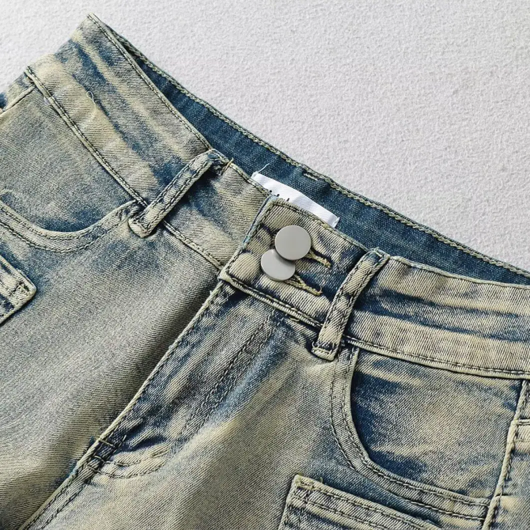 

Retro American Waed Low Waist Elastic Slim Fit Denim orts Sexy Spicy Women's orts Butt Hing Hot Pants Summer Wear