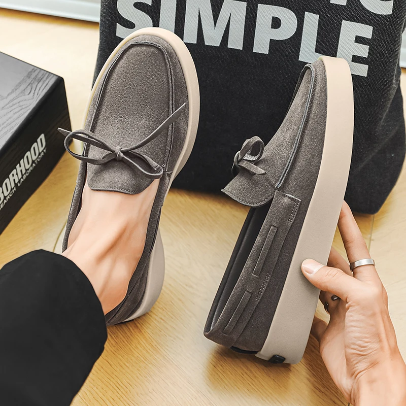 

Мужская обувь, модные замшевые удобные лоферы, дышащие прогулочные туфли на плоской подошве, мужская обувь, легкие слипоны, Zapatos De Hombre