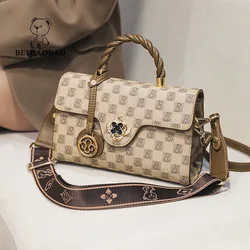 Beibaobao Small Square Bag Bear Design New Fashion Woman Bags Versatile One Shoulder Crossbody Bag Women's Handbag Trend 2024