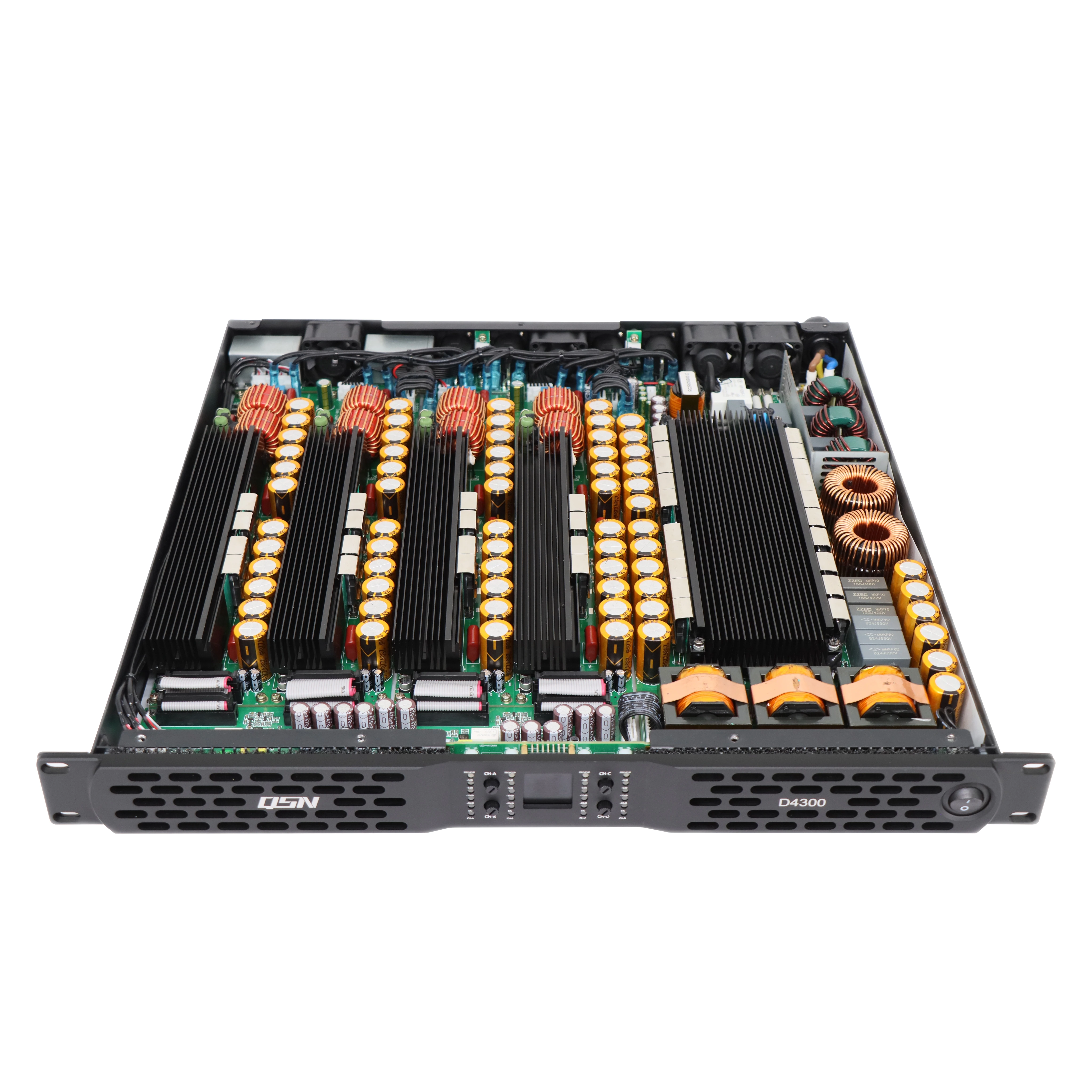 4*3000W Class D Amplifier Professional Grade 4 Channel Audio Power Amplifiers Suitable for Stage Concerts