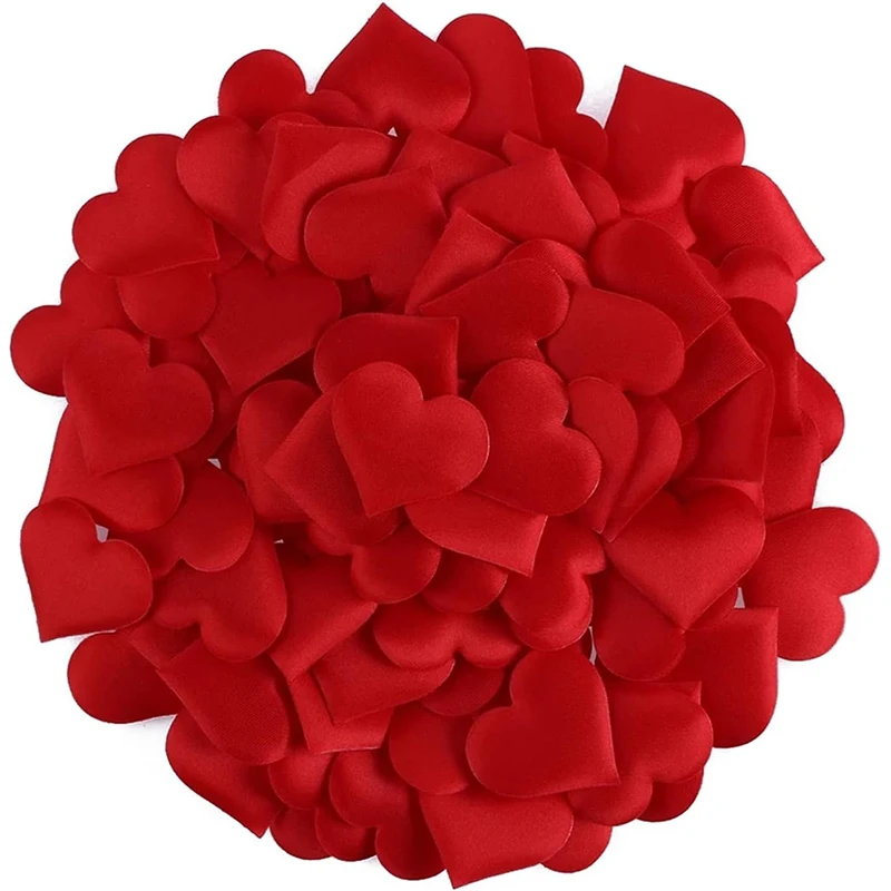 50/100/200 Uds tela de terciopelo pétalos de lanzamiento rojo esponja romántica amor corazón mesa novia boda decoración de fiesta del Día de San Valentín