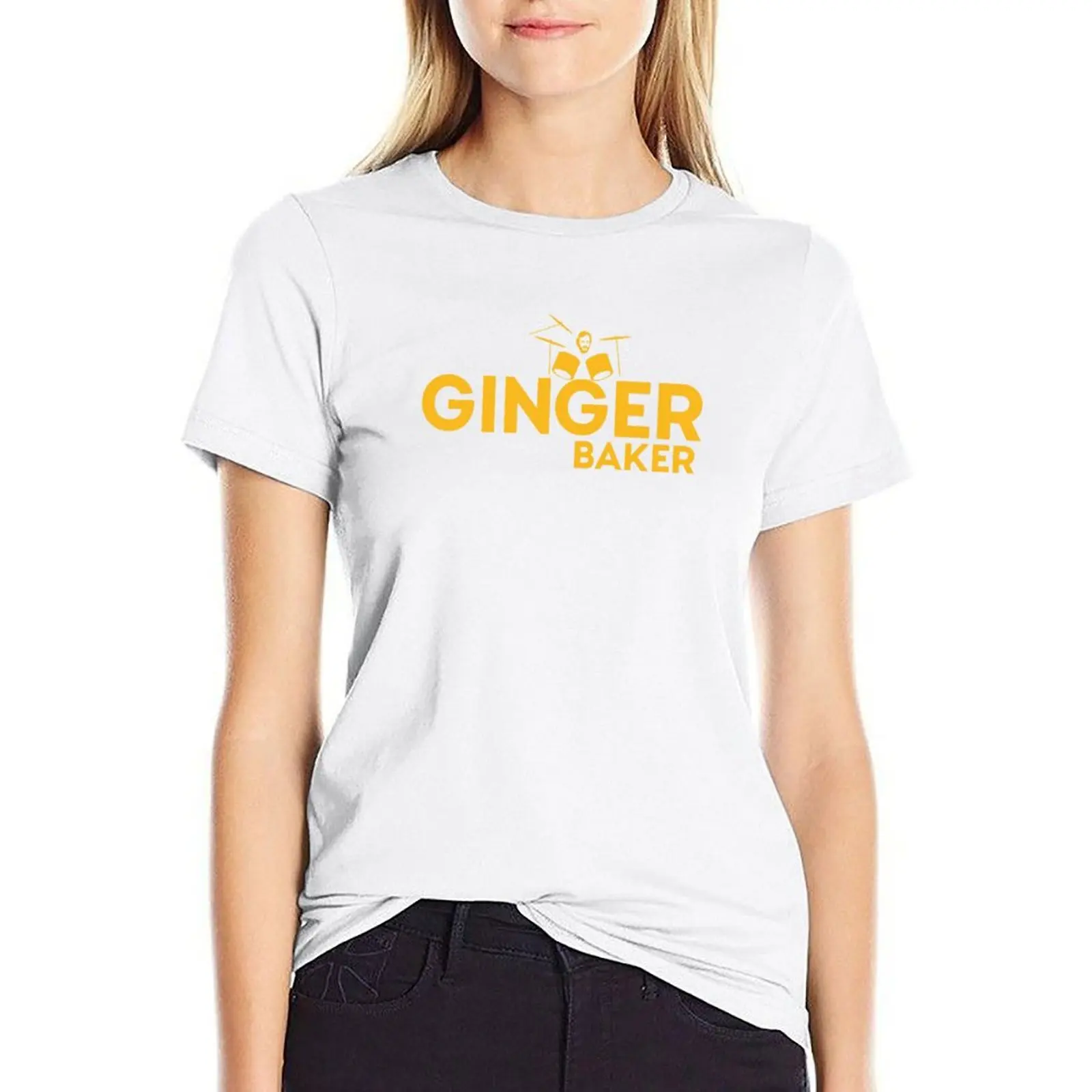 Copy of Ginger Baker T-shirt anime clothes Blouse graphics black t-shirts for Women