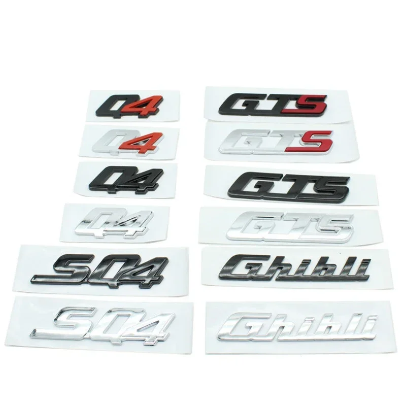 

Car 3D ABS Trunk Letters Logo Badge Emblem Styling Decals Sticker For Maserati Ghibli Quattroporte Levante Q4 SQ4 GTS Gransport