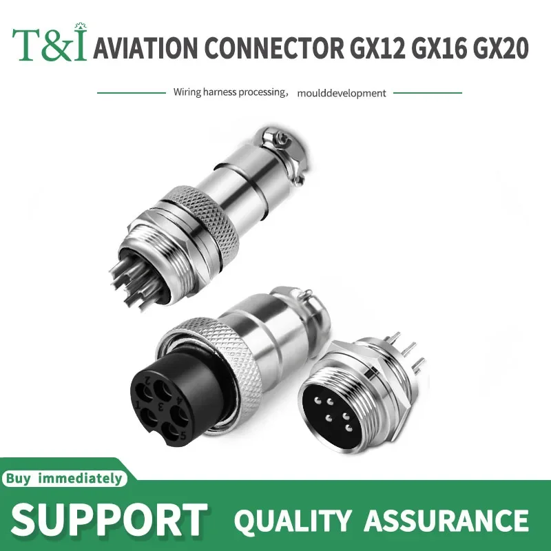 5/10/20 Sets GX12 GX16 GX20 2/3/4/5/6/7/8/9/10/12/14/15 Pin Male&Female Fixed/Docking Aviation Plug Socket 12/16/20MM Connector