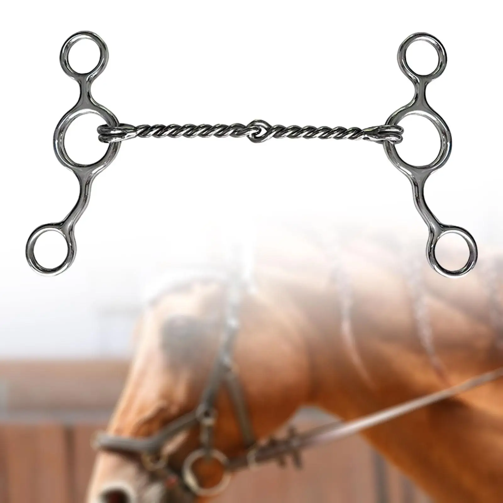 Stainless Bit Horse Mouthpiece Horse Chewing Outdoor Training Accessory Training Equipment for Horse Riding