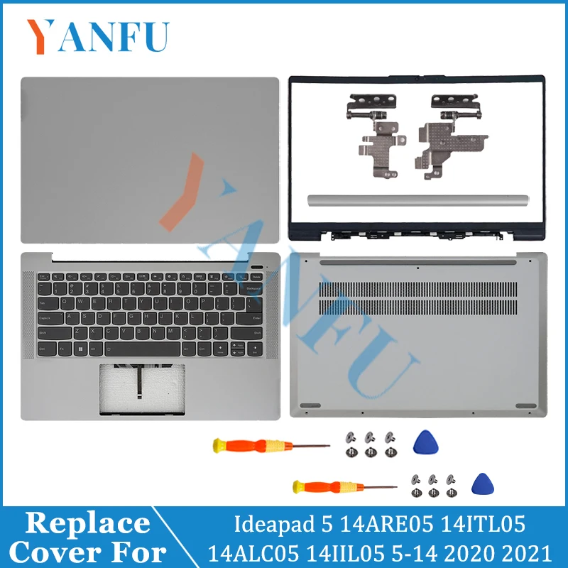 

Bottom Case For Ideapad 5 14ARE05 14ITL05 14ALC05 14IIL05 5-14 2020 2021 Laptop Back Cover Bezel Palmrest Upper Rear Lid