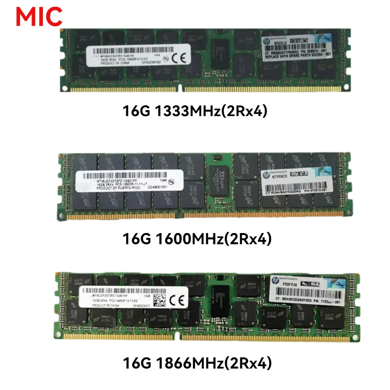 DDR3 ECC REG Ram 8GB 16GB Server Memory 1333MHz 1600MHz 1866MHz 10600R 12800R 14900R RDIMM for X59 X79 X99 Server Motherboard