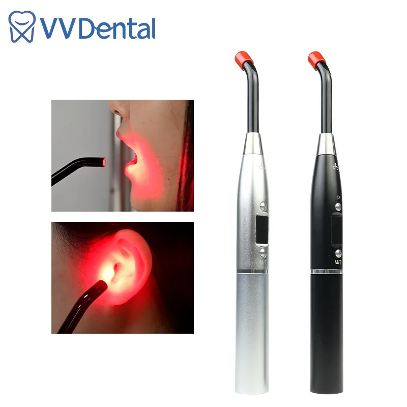 Dental Handheld Red Light Therapy Device Infrared Physiotherapy Pen For Oral Gum Ear Pain Relief Portable Dental Tool