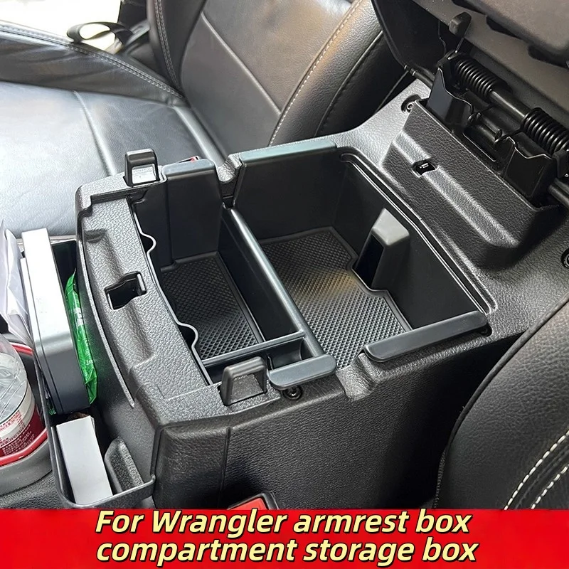 Car Armrest Storage Box Organizer For Wrangler JL 4XE 2011-2017 Car Organizer Accessories