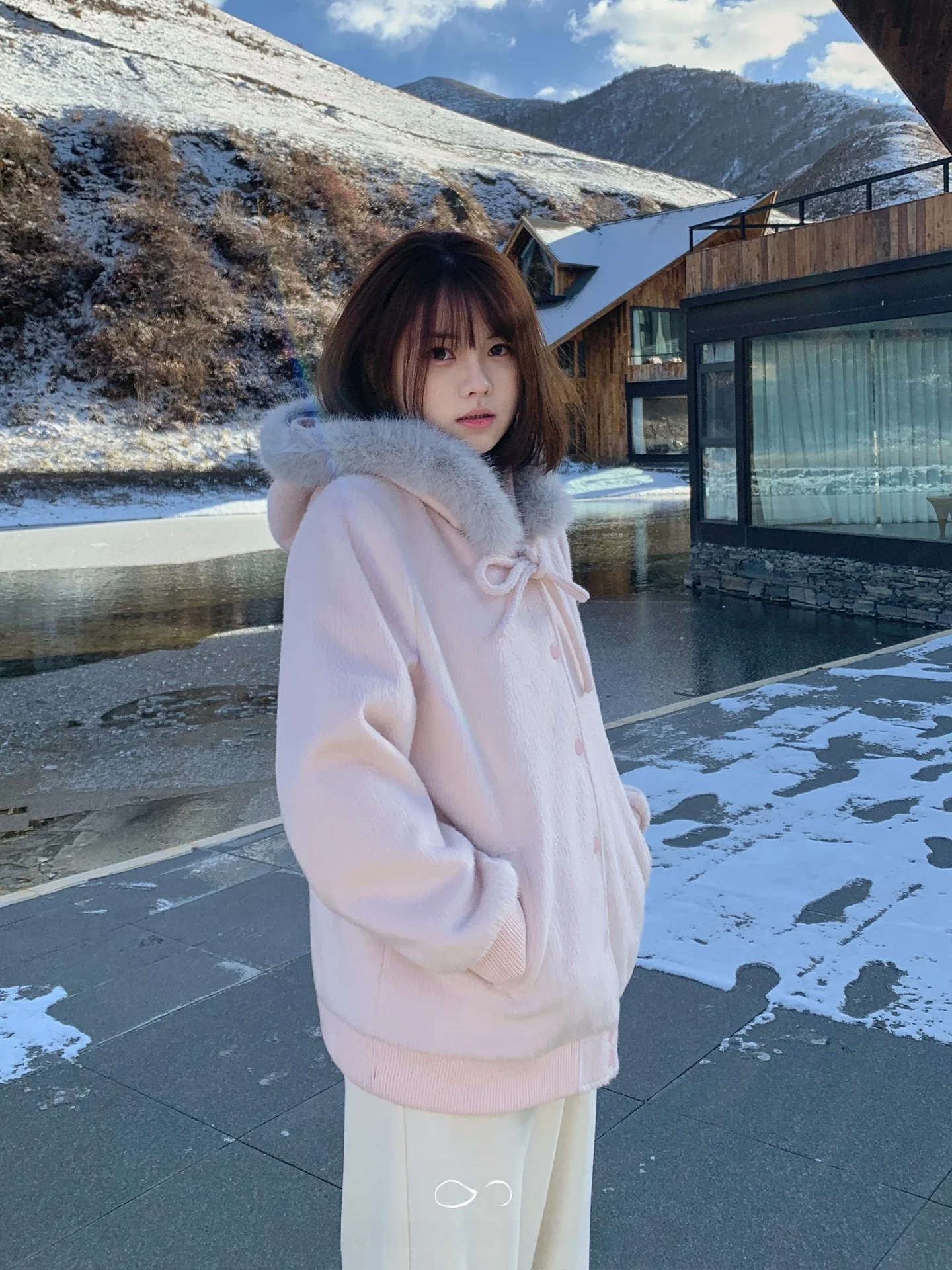 

Maixi Large Size Women's Coat New Arrival Hooded Fur Collar Belted Plu Feel Woolen Outerwear Commute Sle Thi Winter Coat