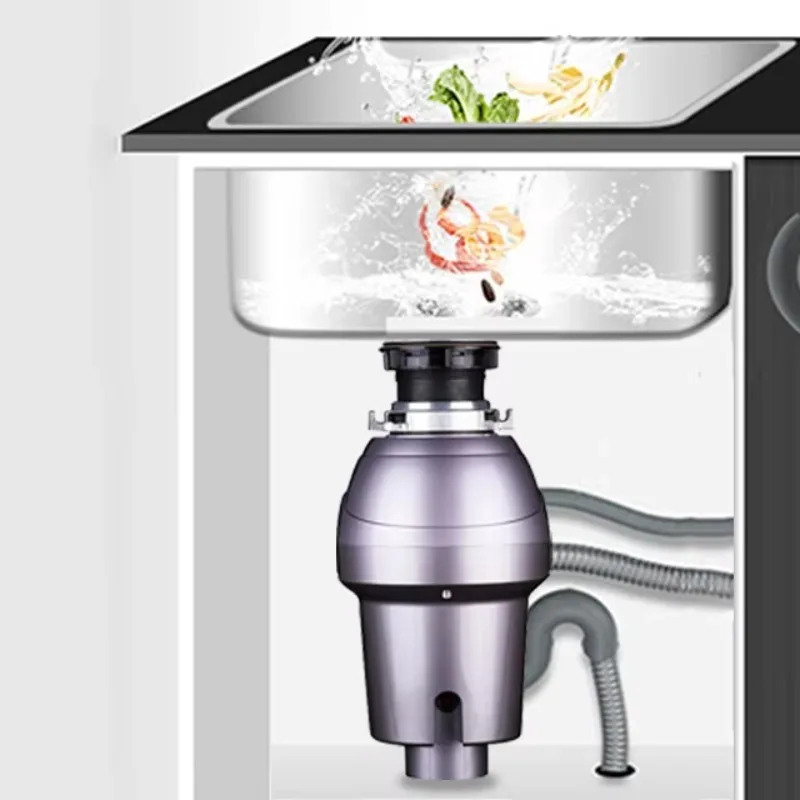 Airo Smart Kitchen Stainless Steel Garbage Disposal Battery Power App-Controlled Household Sink Food Waste Disposer 220V