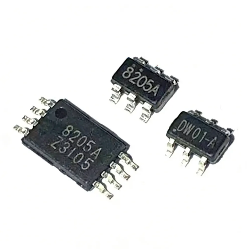 50pcs 20pair( DW01+ 8205A ) FS8205A FS8205 combination SOP23-6 battery protection chip TSSOP-8