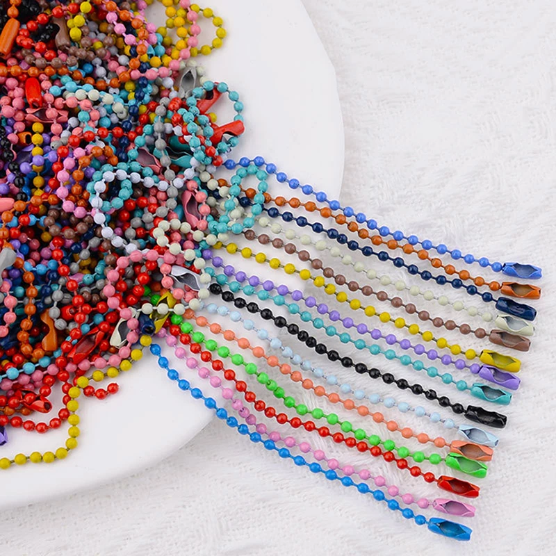 100Pcs Ball Bead Chains Connector For Keychain Doll Hand Tag DIY Bracelet Jewelry Making Tools Accessories
