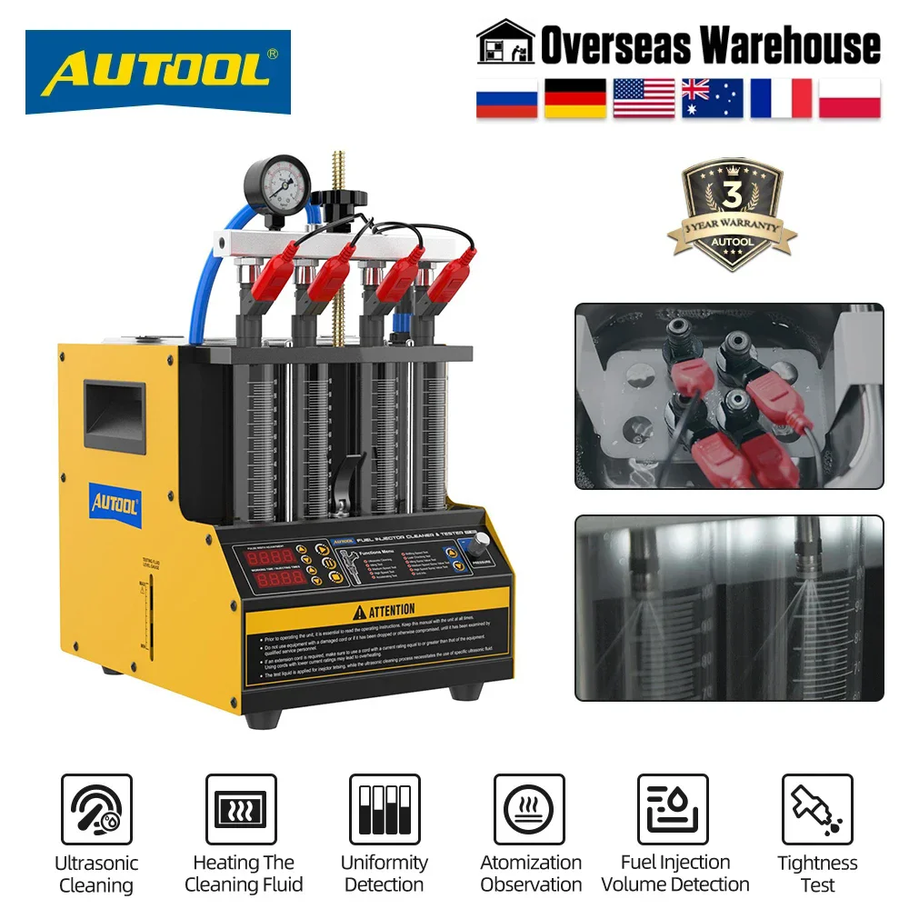 AUTOOL CT160 Automotive Injector Nozzle Cleaning Machine Fuel Injector Tester Injector Cleaning Machine Injectors Machine Clean