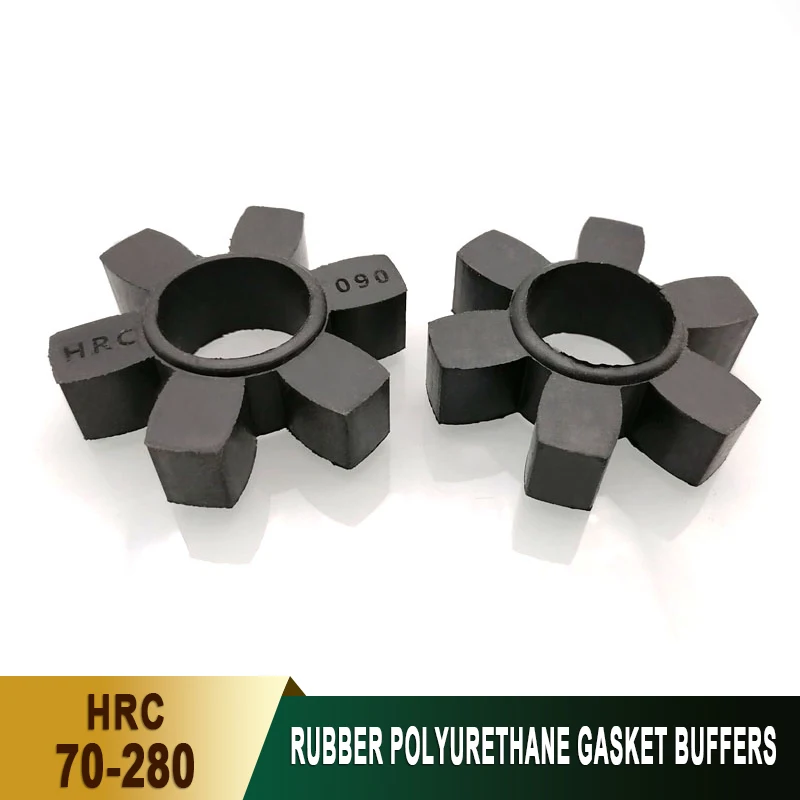 1-10Pcs HRC  70/90/110/130/150/180/230/280  Coupling Pad Rubber Hexagonal Buffer Block Shock Absorber for Compressor/Motor