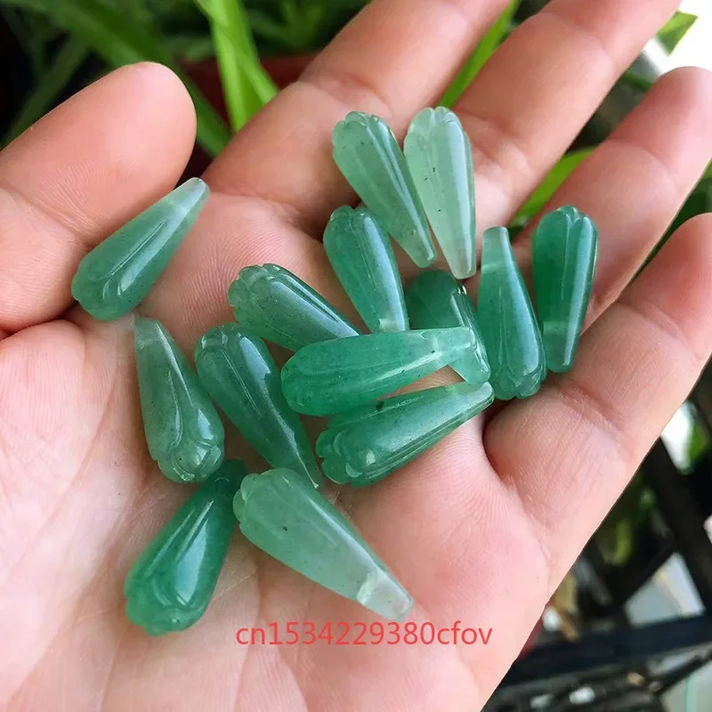 5PC Naturalchalcedony Magnolia Flower Chalcedony Beads Accessories DIY Bangle Charm Jewellery Fashion Hand-Carved Lucky Gift