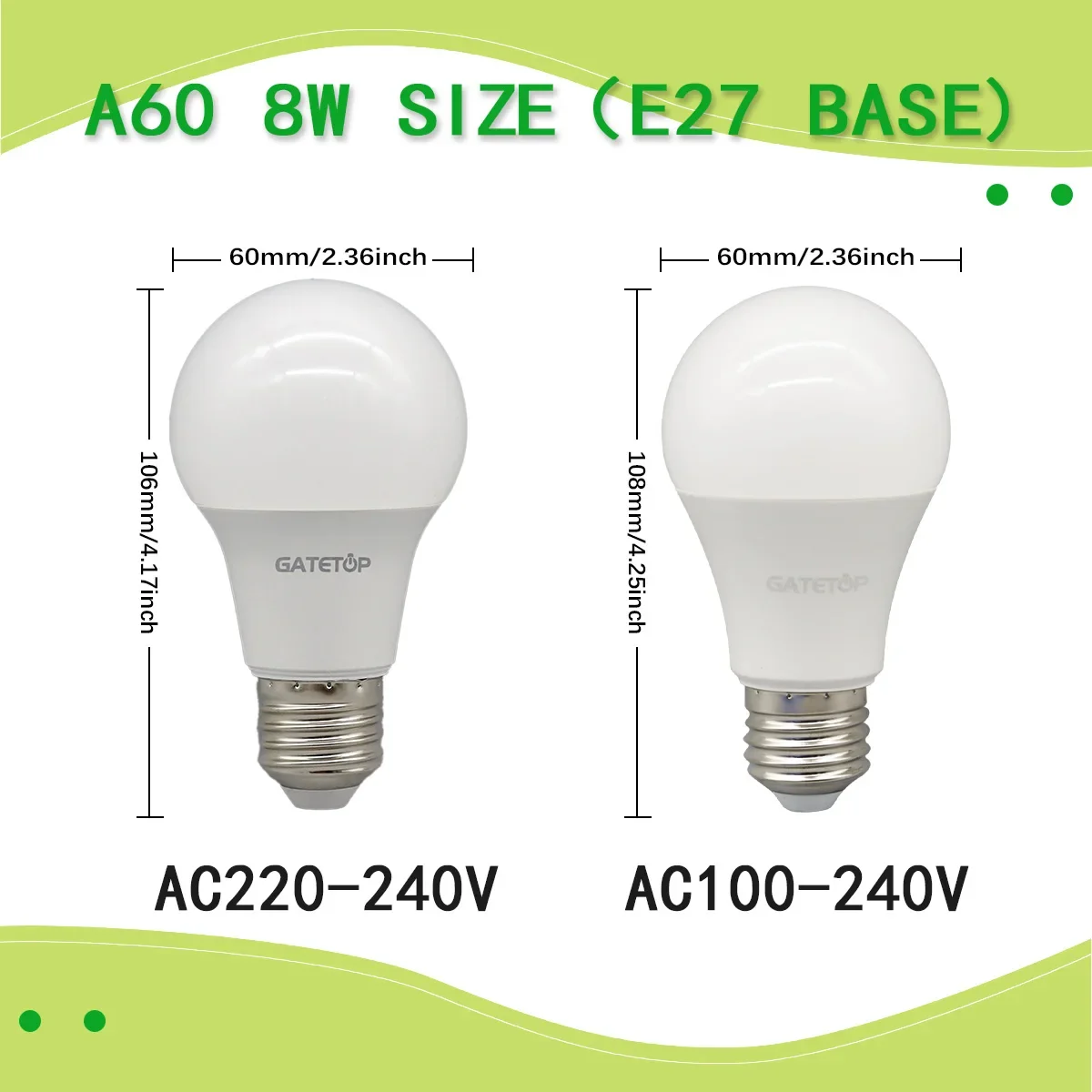 1-10PCS Hight quality LampsLED Bulb E27 Lamps 8W AC 110V 220V Light Bulbs Warm lighting daylight RA80 for home derection