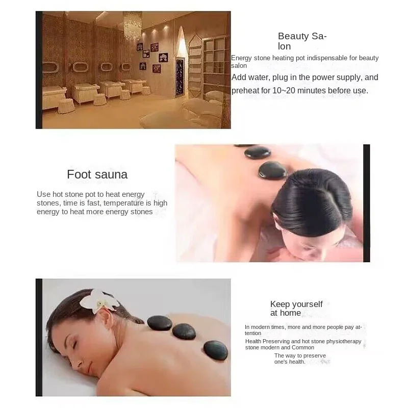 MR SPA Hot Stone Rock Heating Pot Massage Stone Heater Heater Stone heating massage beauty shop use